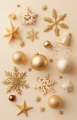 Fototapeta premium Christmas vertical gifts and ornaments .red background