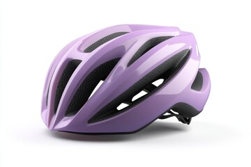 Fototapeta premium purple sports helmet on white background