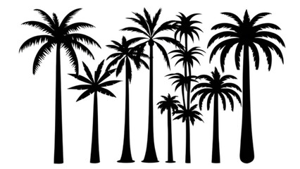 Obraz premium Detailed tree silhouettes - Illustration