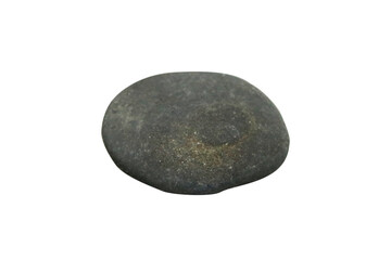 Pebbles with scratches and patterns are isolated on a Transparent background