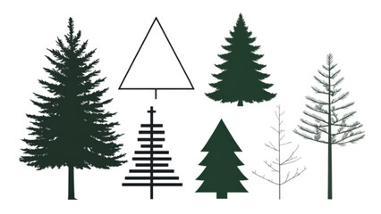 Obraz premium Winter tree silhouette collection