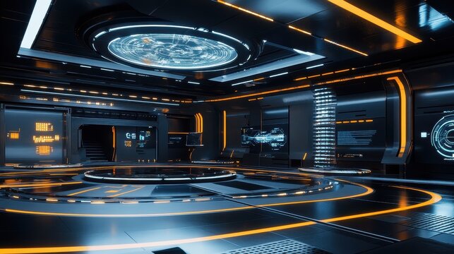Futuristic Solar Installation with AI Technology