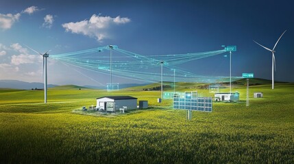 Smart Network Diagram in Renewable Energy Setting