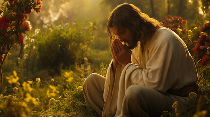 Jesus praying