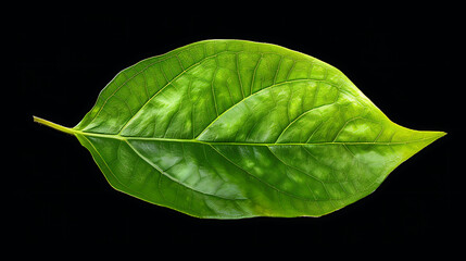 nature photography, realistic high-definition resolution of a lush green leaf