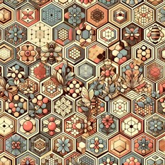 Geometric pattern inspired by honeycomb Natural and sweet ;;
