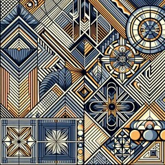 Geometric patterns inspired by specific decades e g s stripes s