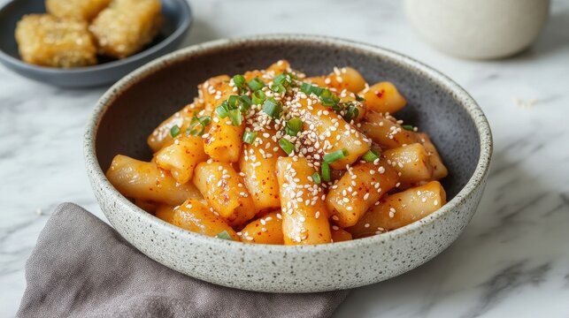 Delicious tteokbokki preparation home kitchen culinary guide cozy atmosphere close-up view korean cuisine insights