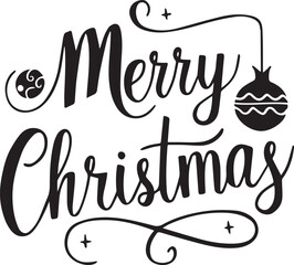 merry christmas text isolate on white background 