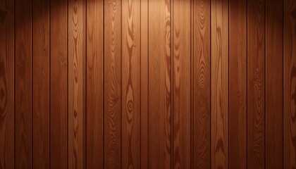 Close-up of wooden wall with vertical brown panels and natural grain. Warm textured wooden surface with rich tones and natural patterns. Organic whispers: flowing grains in a symphony of earthy warmth