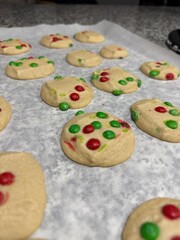 Green and Red Holiday Sugar Cookie