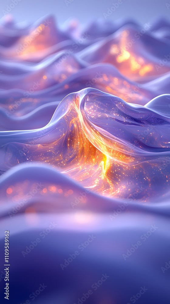 Canvas Prints soft undulating pink waves with intricate textures, creating a gentle and serene landscape against a