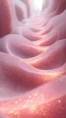 Delicate rosy ripples with sparkling details and soft lighting effects