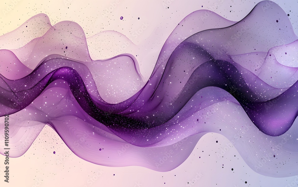 Sticker textured purple abstract painting with bold strokes and a subtle light gradient in the background