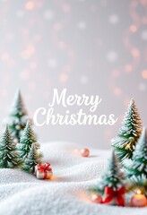 Merry Christmas, Christmas Card Magical Background with Cool Effects