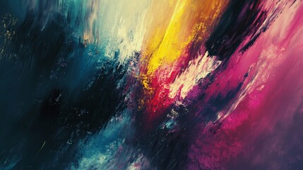 Fototapeta premium Vibrant Abstract Expressionism, an intense artwork featuring bold colors and dynamic brush strokes that evoke a sense of energy and movement, perfect for creative inspiration