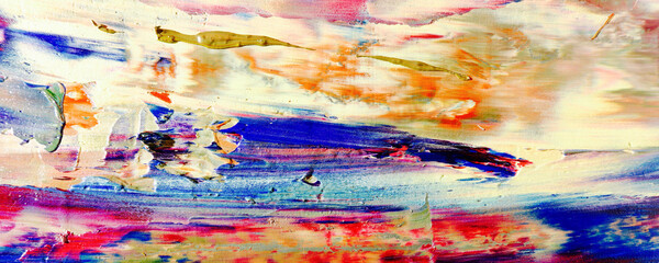Abstract art background . Hand painting artwork on canvas .