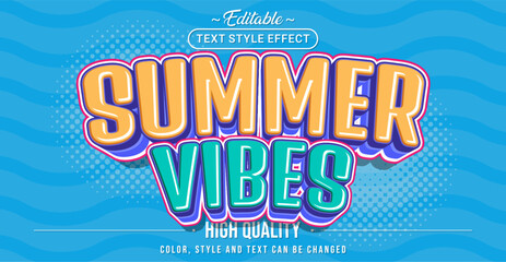 Editable text style effect - Summer Vibes text style theme.