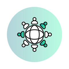 Amazing Team Culture – Globe with People Representing Inclusivity and Team Spirit