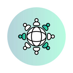 Amazing Team Culture – Globe with People Representing Inclusivity and Team Spirit Transparent PNG