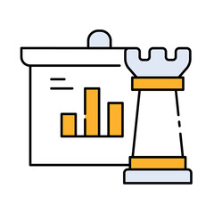 Data Strategy – Chessboard with Graph Representing Planning and Data Utilization Transparent PNG