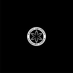 Organic ingredients icon isolated on dark background