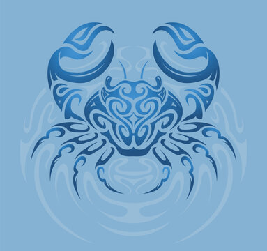 Polynesian style crab design