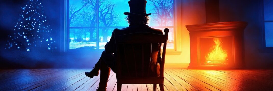 A Christmas Carol concept with Scrooge