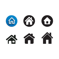 Home icon set vector.