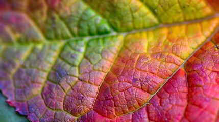 Obraz premium Beautiful autumn leaf close-up