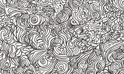 Simple Hand-Drawn Doodles in black on white