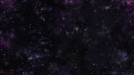 Cosmic Starry Night Sky with Bright Galaxy and Nebula Illustration