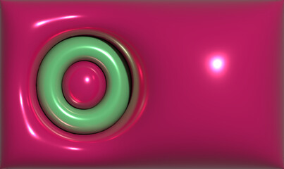 3D Letter O with Purple Spiral and Swirl Design, Vibrant Colorful Circle, and Digital Technology Pattern - Vector Illustration