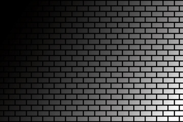 Black and white brick texture. Brick wall pattern design.