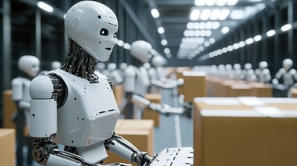 Fully automated machinery performing tasks without human intervention.