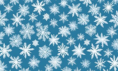 Subtle Snowflake Pattern in frosty white over light blue