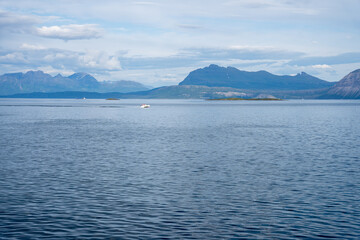 Seascape of Harstad in Norway