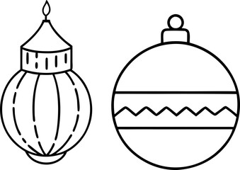 set of christmas balls