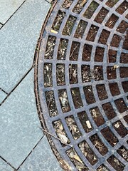 Metal grate on the ground