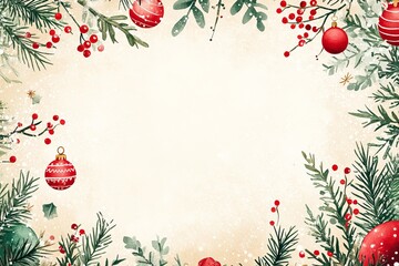 christmas or new year greeting card with people