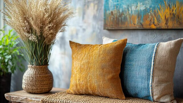 Rustic Living Room Decor with  Warm Hues