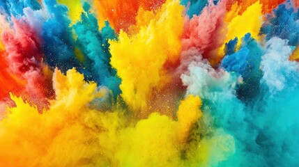 Obraz premium Vibrant Watercolor Texture Pattern with Colorful Ink Splashes and Artistic Design Elements
