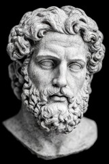 Fototapeta premium Detailed stone sculpture of an ancient greek philosopher