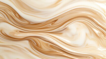 Obraz premium Flowing golden waves of liquid metal