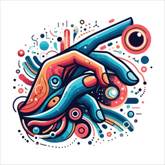 BEST HAND VECTOR  COLORFUL & SILHOUTTE