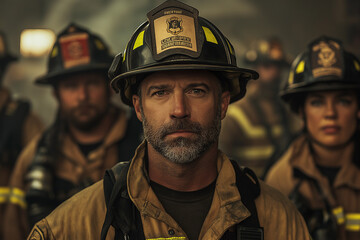 Heroische Feuerwehrmänner in Action

