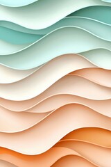 Obraz premium abstract landscape with rolling hills and waves