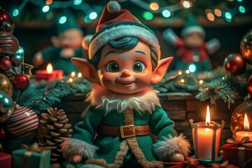 christmas tree with gifts Luxury christmas background