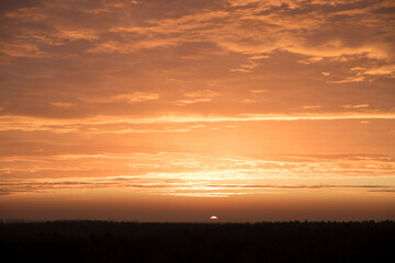 Skyscape in the morning at sunrise