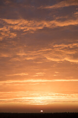 Skyscape in the morning at sunrise